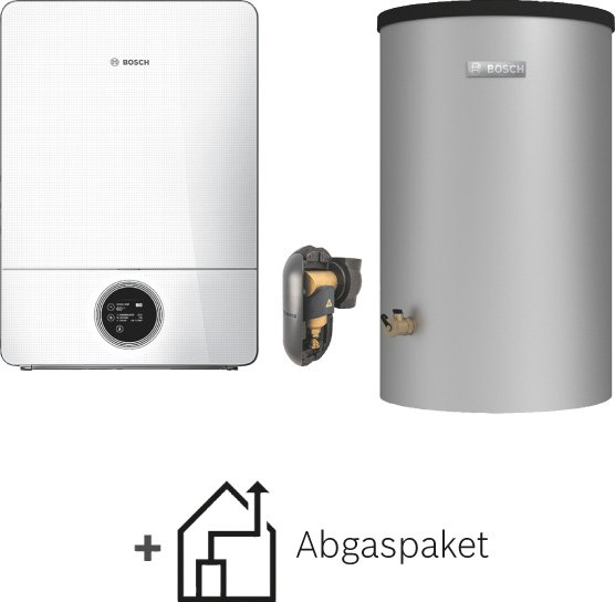 BOSCH Gas-BW-Plus-Paket BOPA GC-S952 GC9001iW 20 E, W 120-5 O1 A, Abgas C93x
