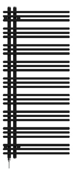 ZE Design-Heizkörper Yucca elektr. IHE YAZSR130060EAZD 1354x47x578 RAL 9016