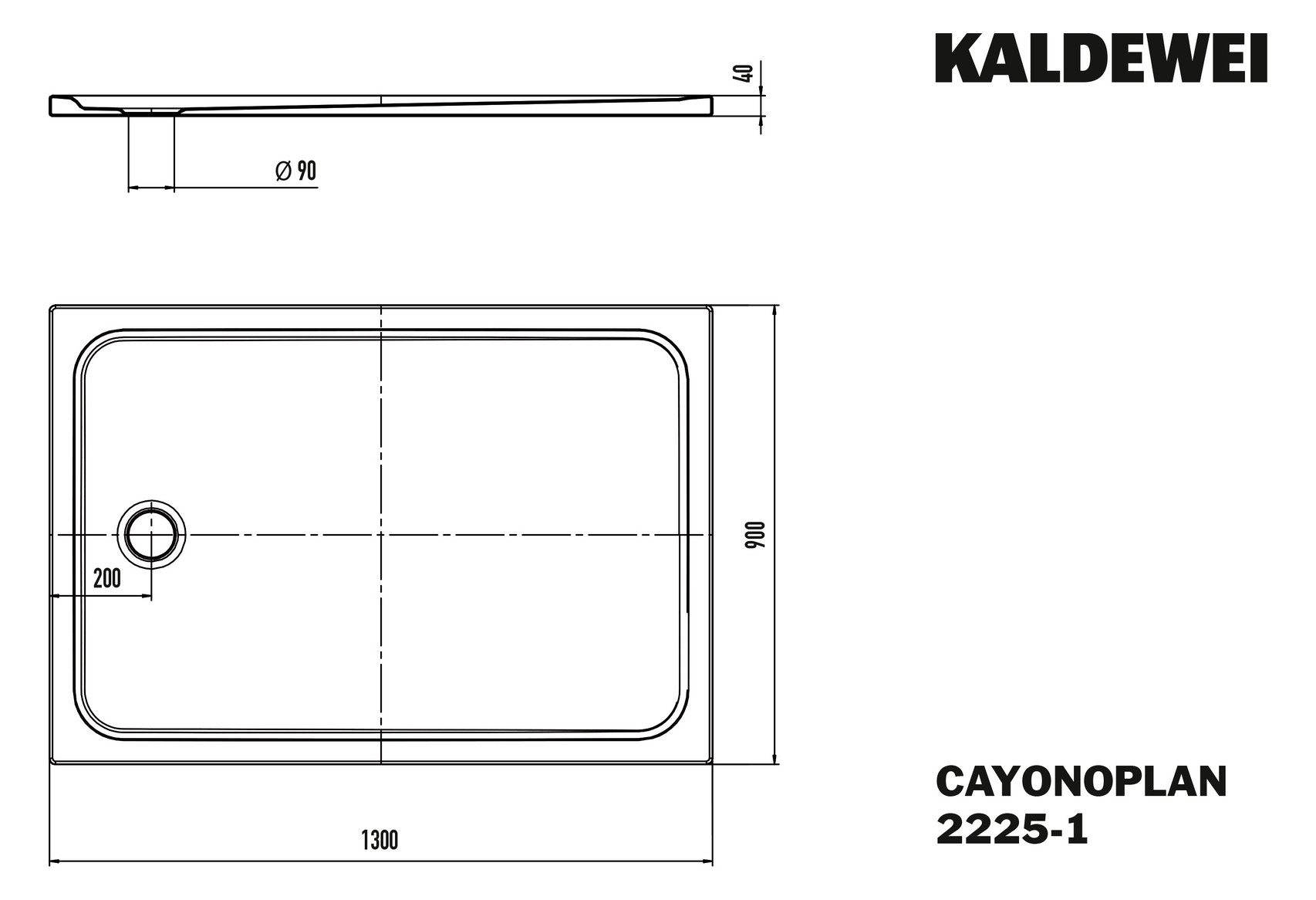 KA DW CAYONOPLAN Mod.2225-1,900x1300mm, manhattan,Perl-Effekt,mit Vollantislip