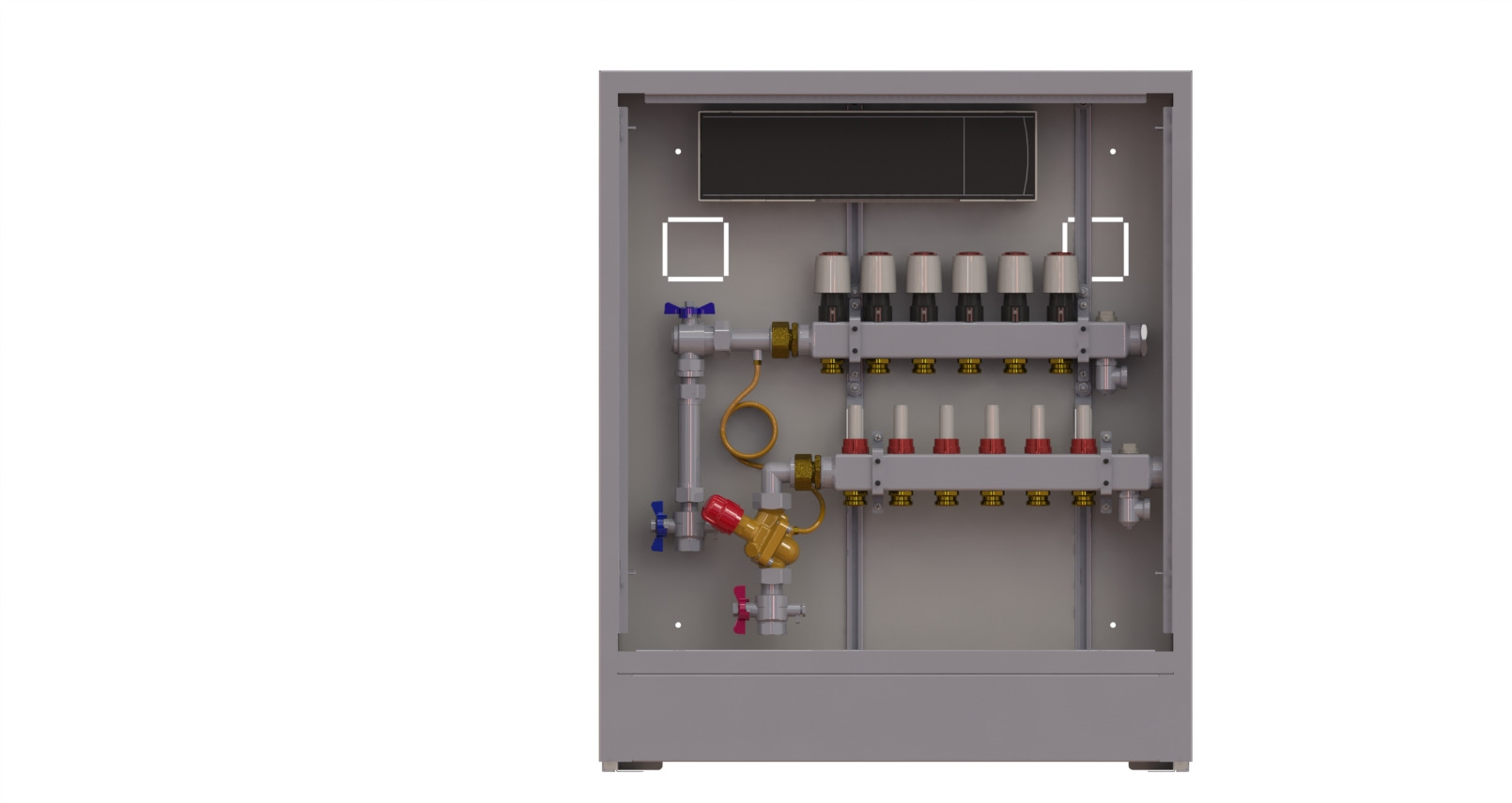 Danfoss Station UnoFloor Basic 6L 6 HK, links mit WMZ-Set, 230V