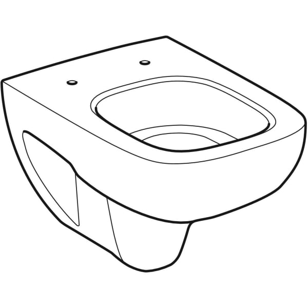 Geberit Renova Compact WWC, eckiges Design Tiefspüler, verk.Ausl.48,5cm, weiß, Tect