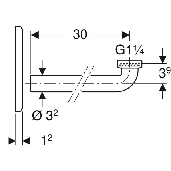 Geberit Abdeckplatte für Waschtischarmaturen mit UP-Funktion u. UP-Siphon weiß-alpin