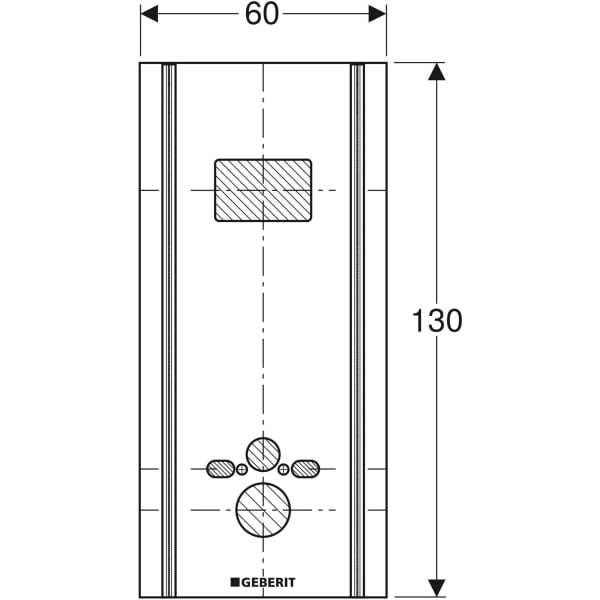 Geberit GIS Paneel für WWC für Sigma UP-SPK, 12 cm