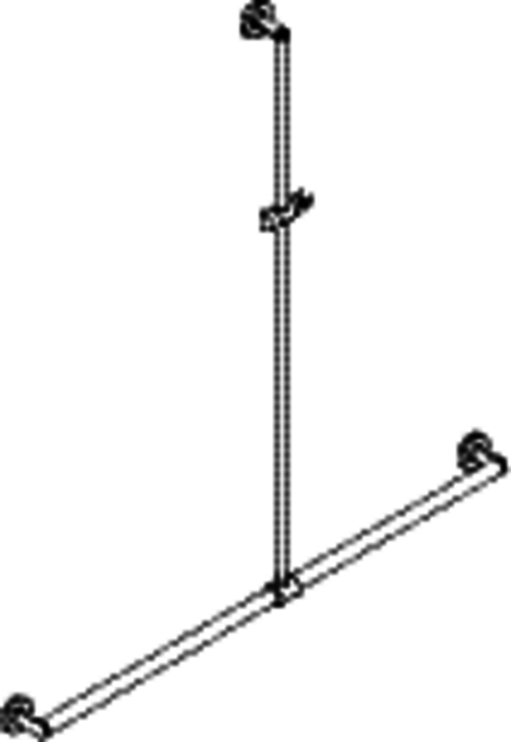 HEWI DUHA, d:25/30, A1:1250. W1:1185 pulverbeschichtet dgrau tiefmatt