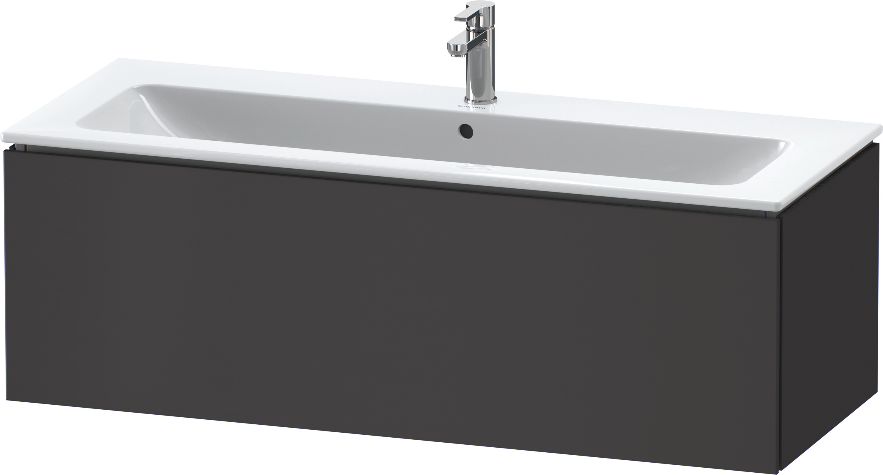 Duravit WTU wandh. L-Cube 481x1220x400mm 1 Auszug, f.233612, graphit supermatt