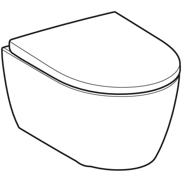 Geberit iCon Set WWC Tiefsp., verk., geschl. TurboFlush, m. WC-Sitz, T:49cm, weiß