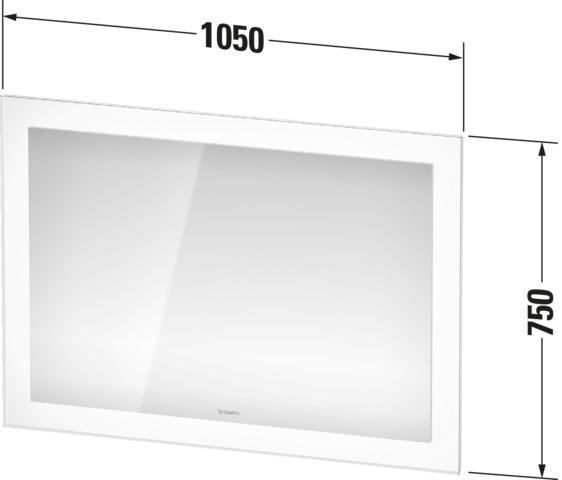 Duravit Spiegel White Tulip WT7062 Weiß (Aluminium) 50x1050x750mm