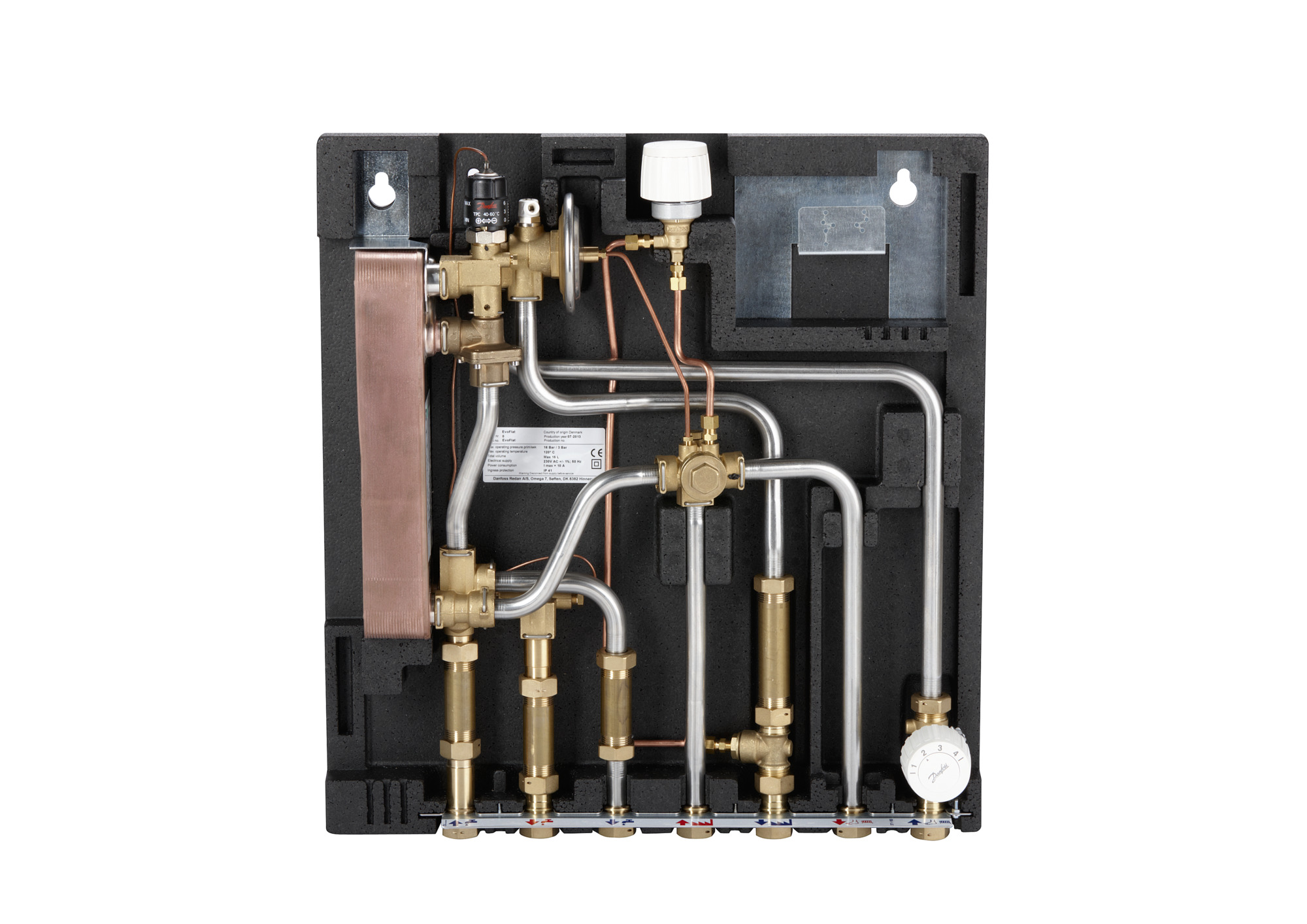 Danfoss Wohnungsstation Evoflat FSS 1 HT-Heizung, 37kW, Dämmhaube