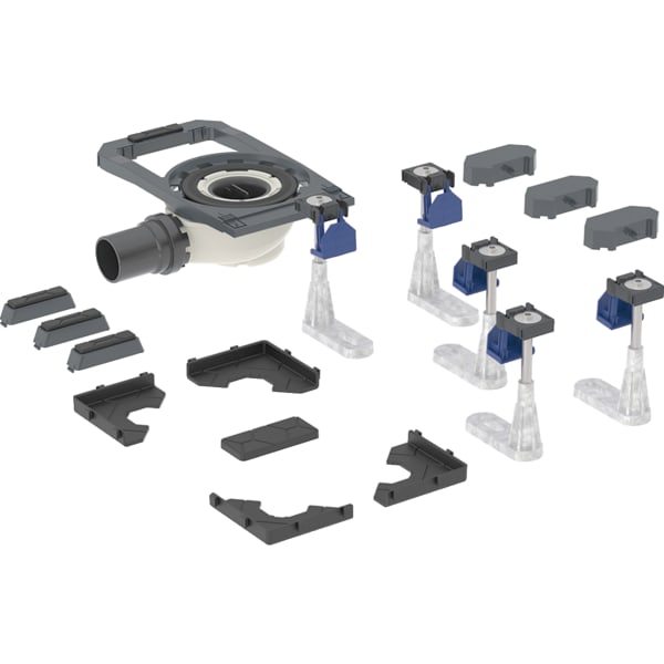Geberit DW-Abl. m. 5 l. Füßen f. CleanFloor30 Duschfläsche integriert, Siphonhöhe 50mm