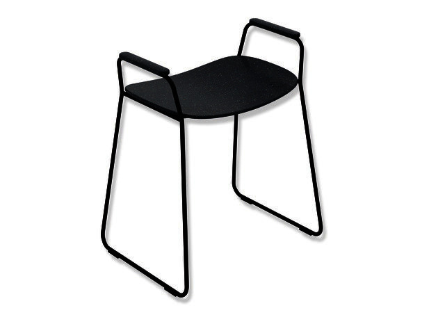 HEWI Duschhocker, H:626mm, B:536mm, Gestell plb, Kst. PIR schw tiefmt-d-grau