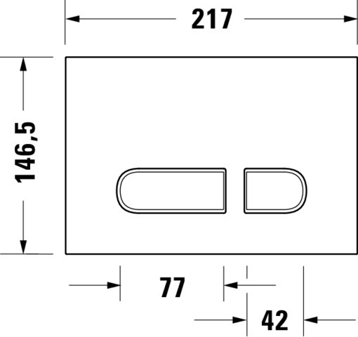 Duravit DuraSystem Betätigungsplatte mech. Kunststoff, für WC A1, Gold Poliert