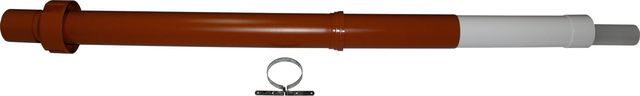 Wolf Dachdurchführung senkrecht C33x DN80/125, L:1800-2300mm, rotbraun