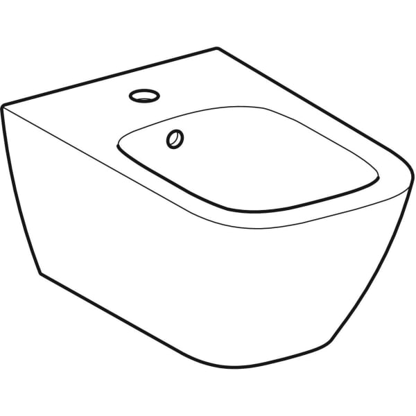 Geberit Smyle Wandbidet, eckig geschlossene Form, m. Ül., weiß,KeraTect