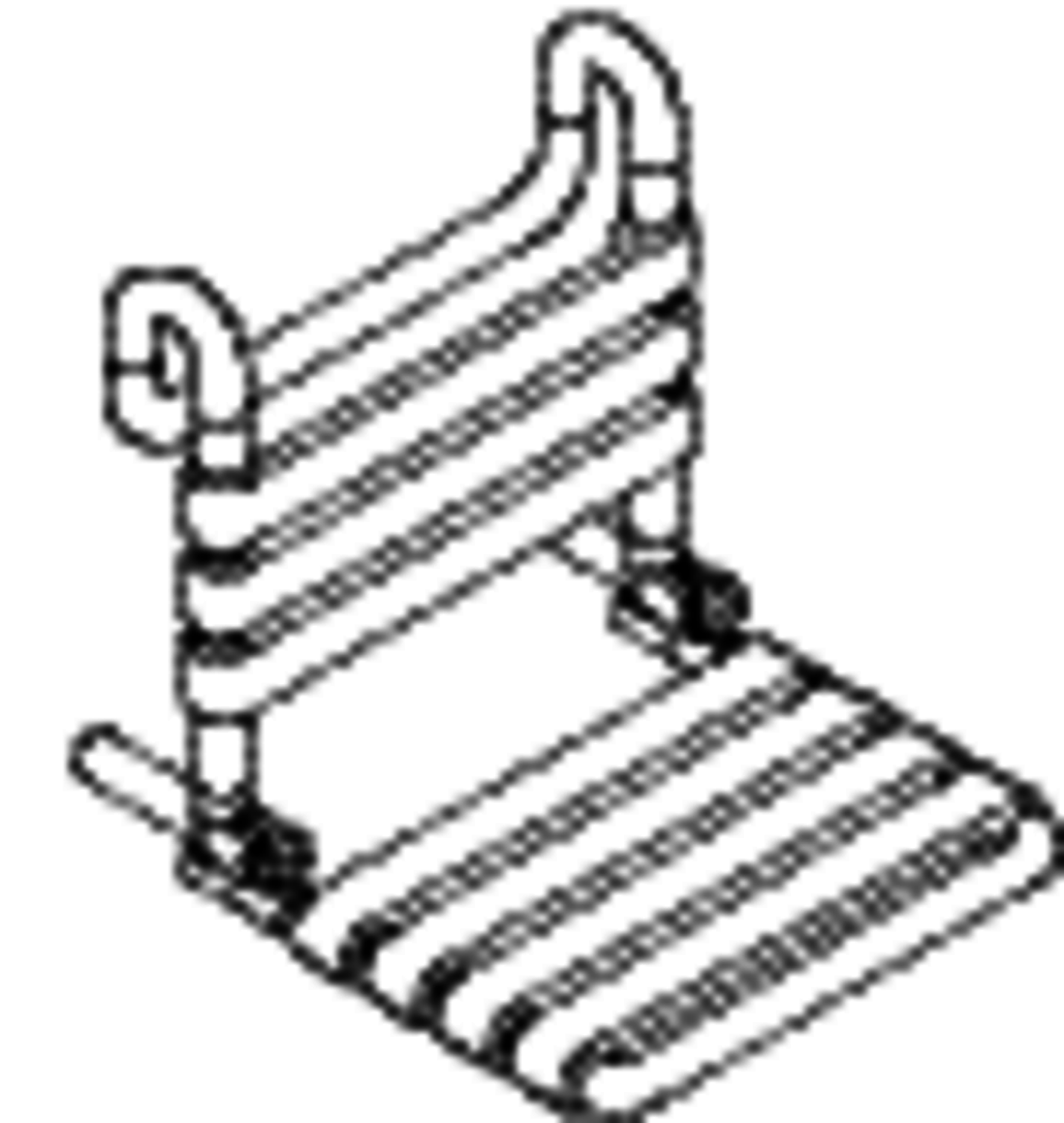HEWI Einhängesitz, klappbar, B:450 mm, H:473 mm, T:504 mm rubinrot