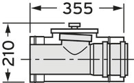 Vaillant Revisionsstück 110/160 mm für Fassadenverlegung konz. PP/Edelstahl