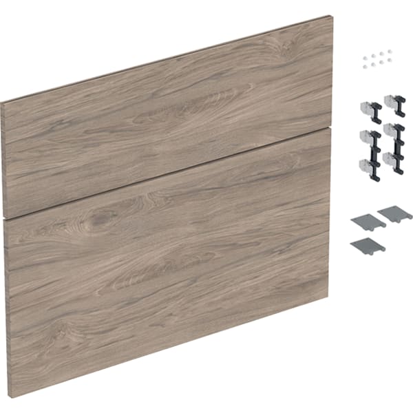 Geberit Schubladenfront Set für iCon für WT B:75cm, Nussbaum hickory