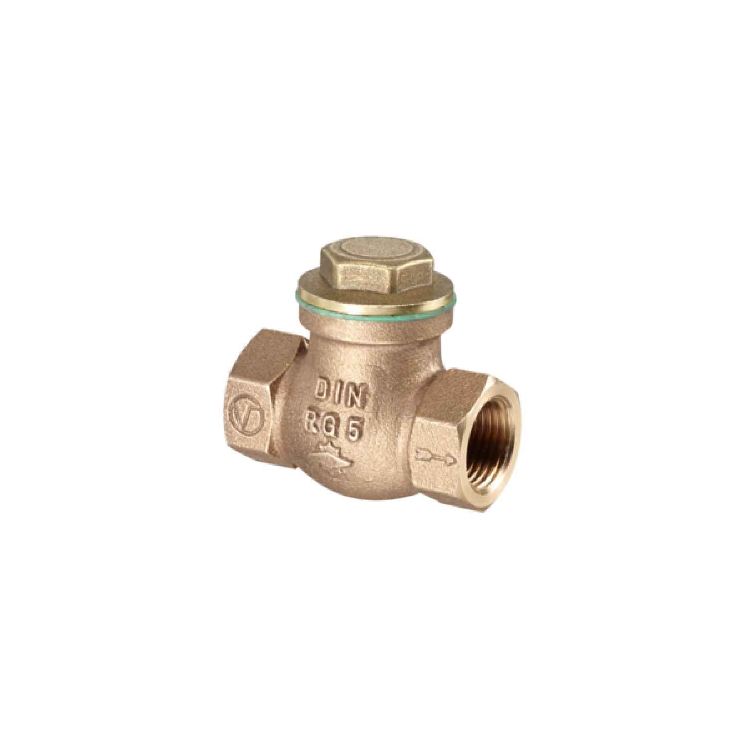 OVENTROP-Rückschlagklappe DN15, G 1/2"IG, PN16, Rotguss