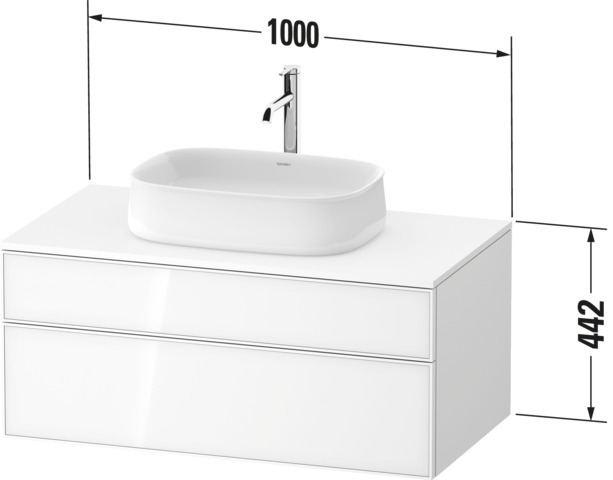 Duravit Konsolen-WTU wh. Zencha 550x1000x442mm Eiche Schwarz/Graphit spm