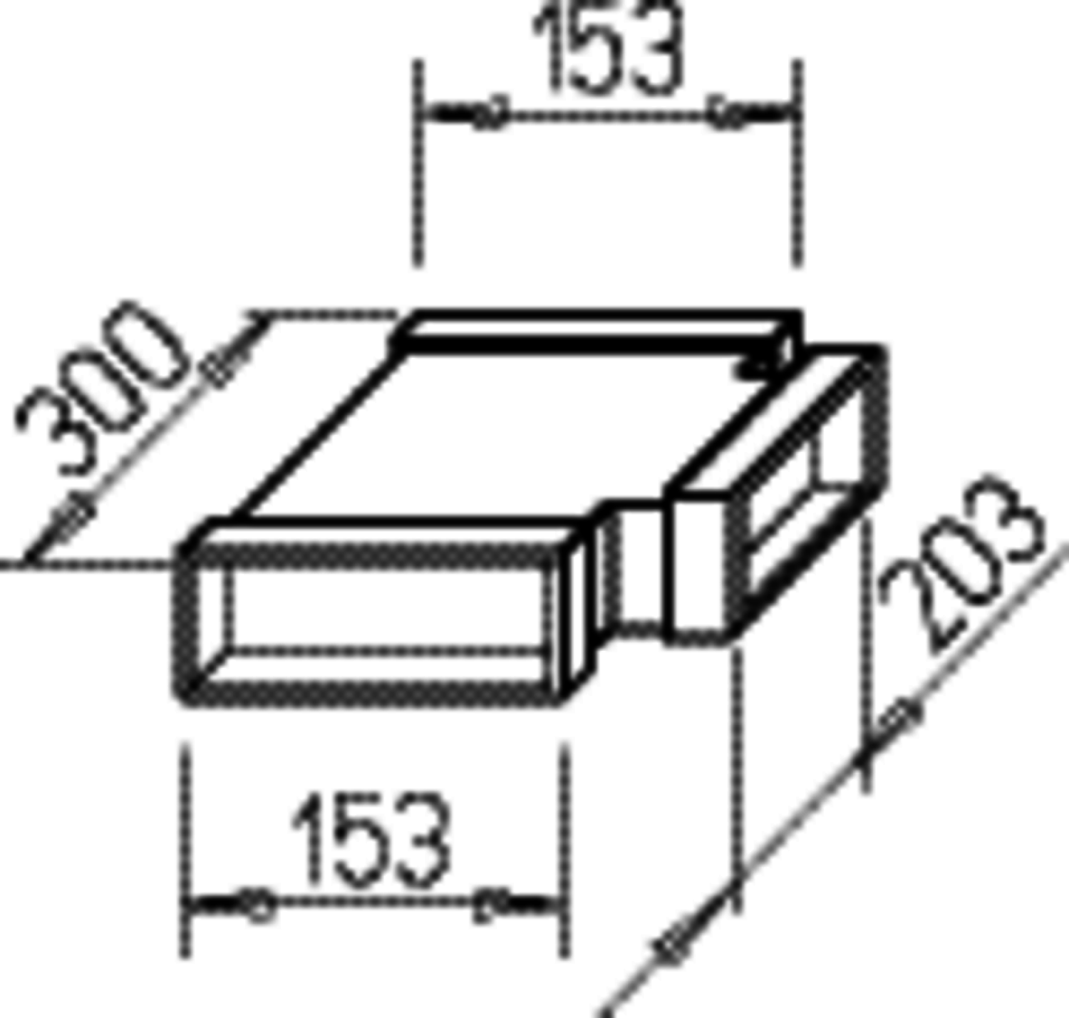 Helios FK-T 150/200/150 Flachkanal T-Stk 2 x 150x50 mm,1 x 200x50 mm, Stahl verz.