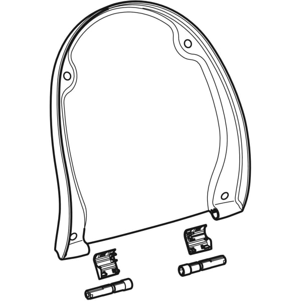 Geberit WC-Deckel und Schanierset Geberit AquaClean 5000/Plus, weiß-alpin