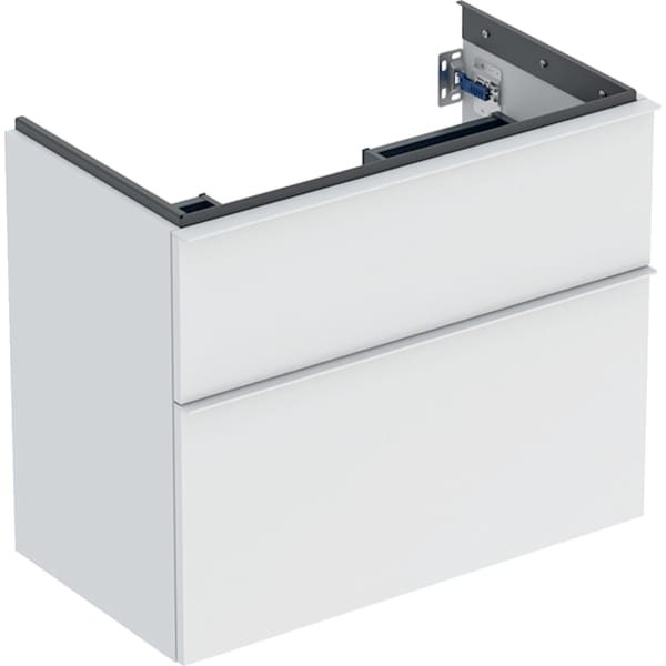 Geberit iCon Unterschrank f. WT, verk. Ausld. 74x61,5x41,6cm, 2 Schubl., weiß matt