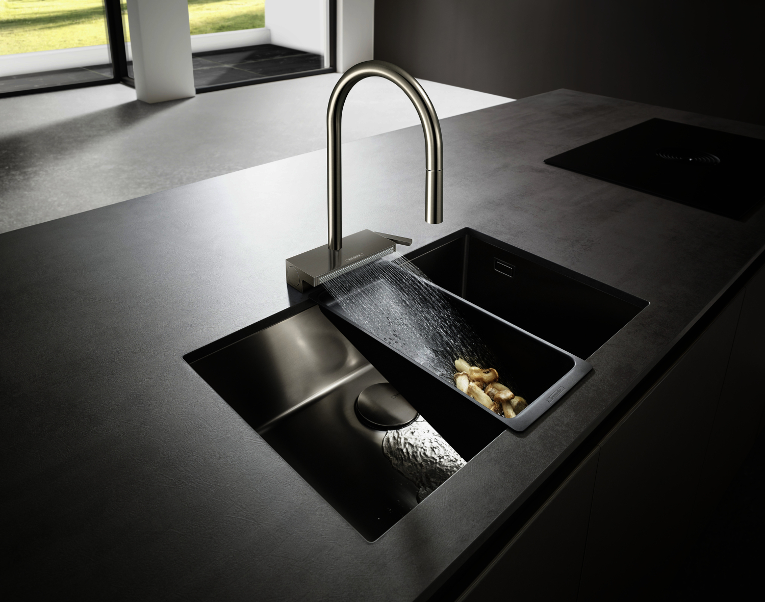 Hansgrohe Spültischmischer 170 Aquno Select M81 Ausziehbrause 3jet steel