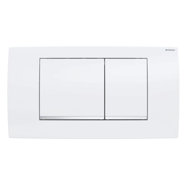 Geberit Twinline30 BetPl., für 2-Mengen-Sp. weiß / hochglanz verchromt Geberit Twinline30 BetPl., für 2-Mengen-Sp. weiß / hochglanz verchromt