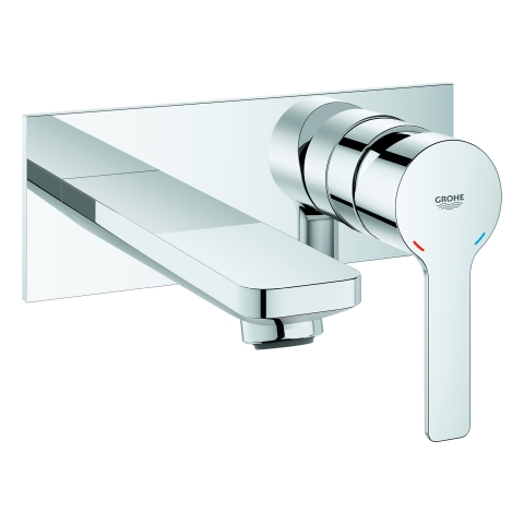 GROHE 2-Loch-WT-Wandbatterie Lineare 19409_1 Fertigmontageset chrom