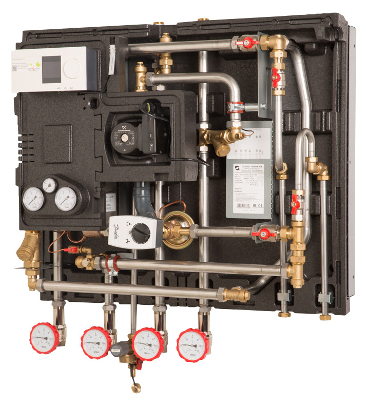 Danfoss Hausstation Compact 28 VX-FI, 2 HWP, AVQM, 56 kW, ECL310/A237