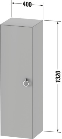 Duravit Halbhochschrank White Tulip,m.Griff TA l,1320x400x360,A.Nussb.M./Graph.Sdm