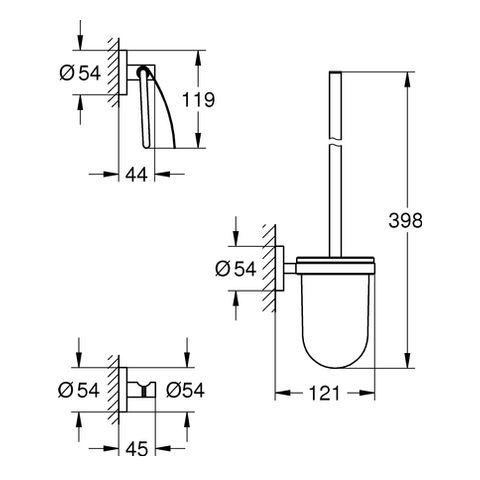 GROHE WC-Set 3-in-1 Essentials 40407_1 chrom