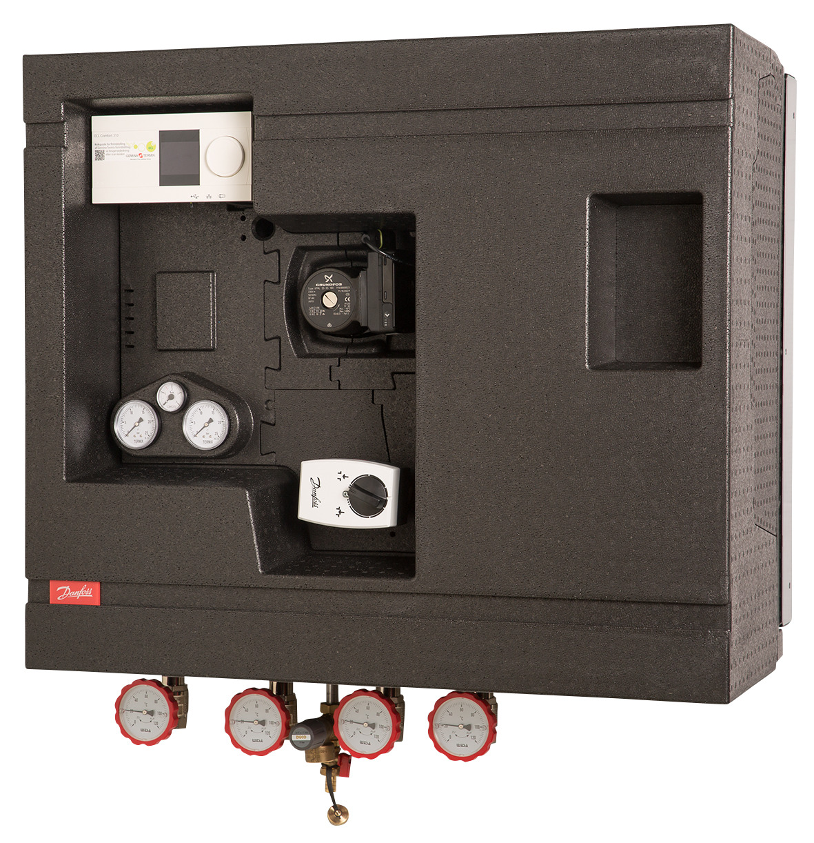 Danfoss Hausstation Compact 28 VX-FI, 2 AVQM, 56 kW, ECL310/A237