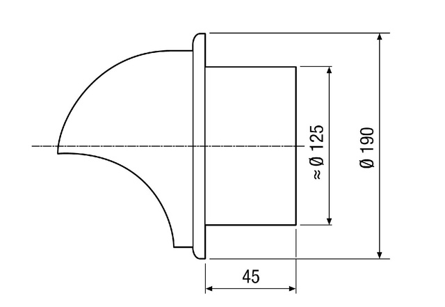 Maico Edelstahl-Lufthaube LH-V2A 12 zur Be- und Entlüftung, DN125