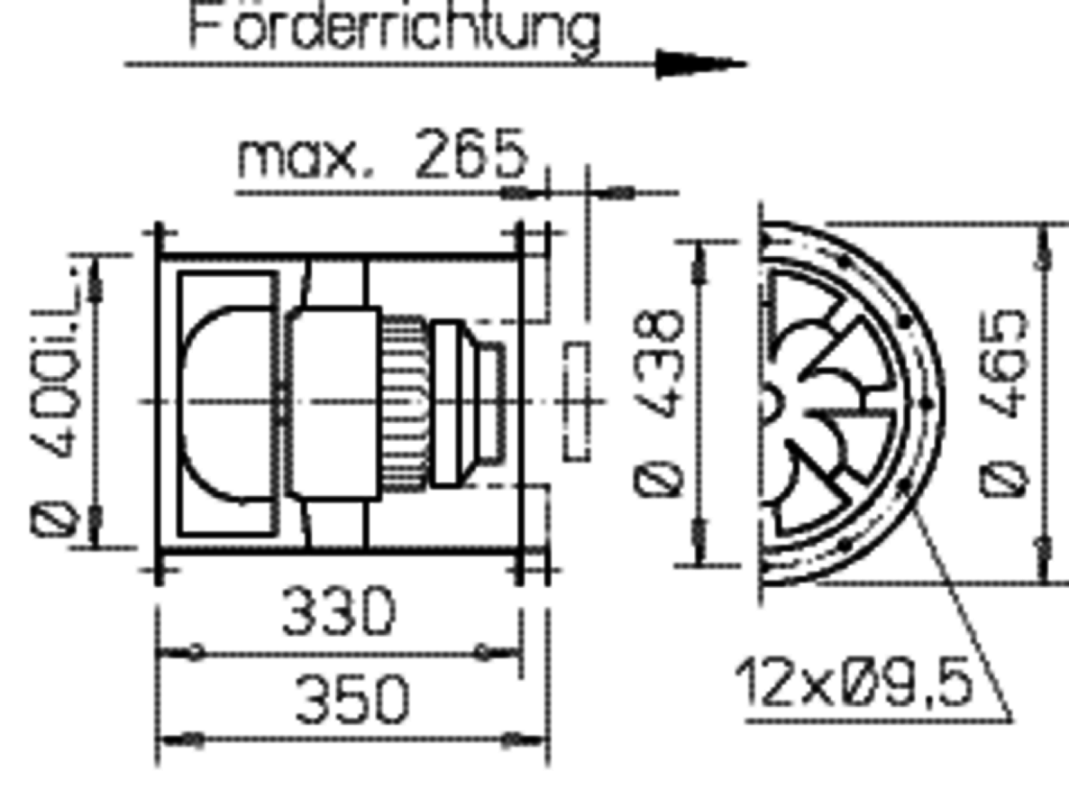 Helios VARD 400/6 EX Rohrventilator RADAX 3-PH, EX-geschützt II 2G