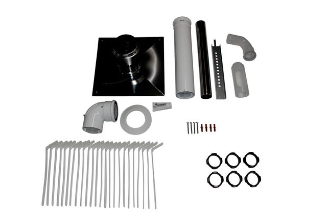 Wolf Anschluss-Set DN60/100 - C93x DN60 im Schacht, Abdeckung edst.