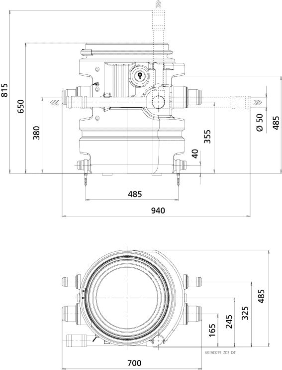 KSB Hebeanl. AmaDrainer Box 1 B 405/35 Überflur, mit AmaDrainer A 405 SE/35