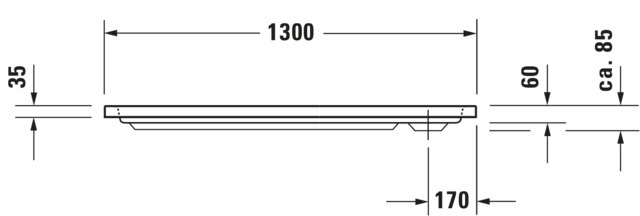 DU D-Code Duschwanne, Rechteckig, 1300x750x85 mm, Weiß, Sanitäracryl