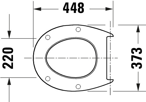 Duravit Univ. WC-Sitz Oval Tief 448mm, Ülap. Absenkaut.,abnehmb.,Scharn. Edelst.,Weiß