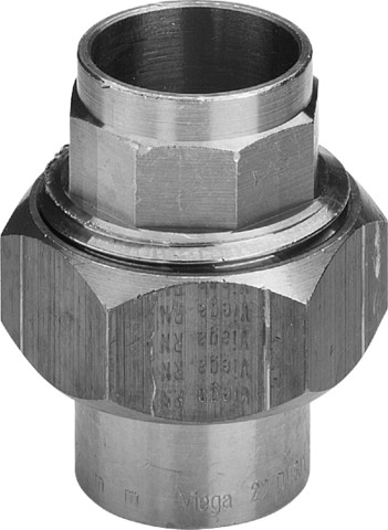 Viega Verschraubung 94330 flachdichtend in 28mm Rotguss