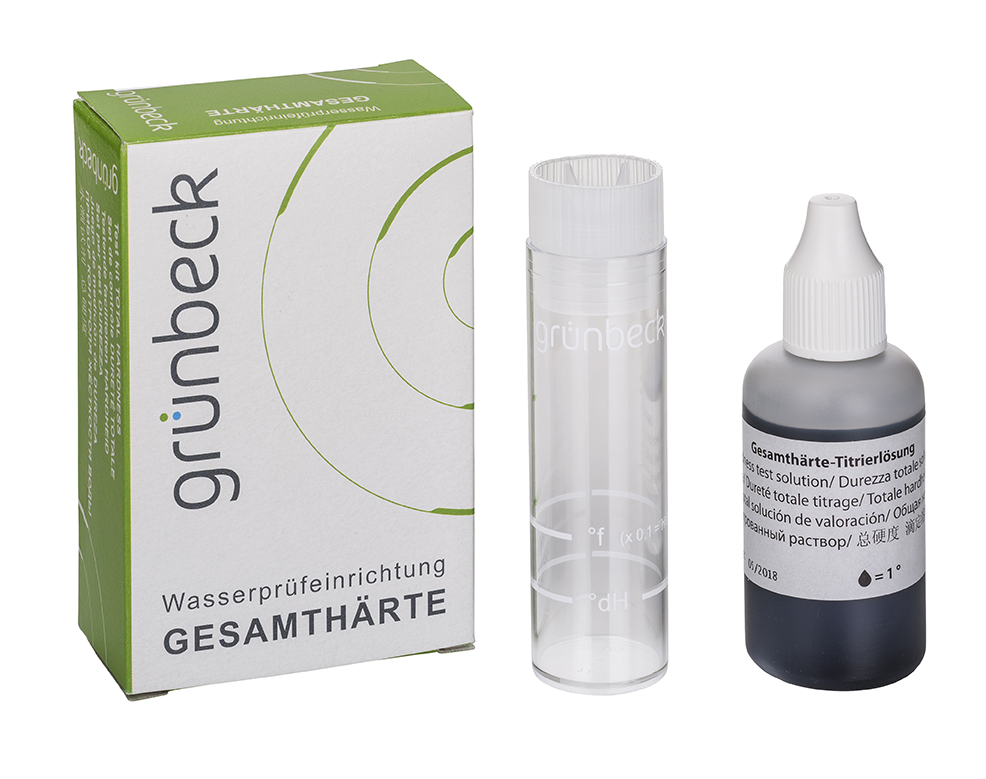 Gruenbeck Wasserprüfeinrichtung Gesamthärte GraddH und Gradf_
