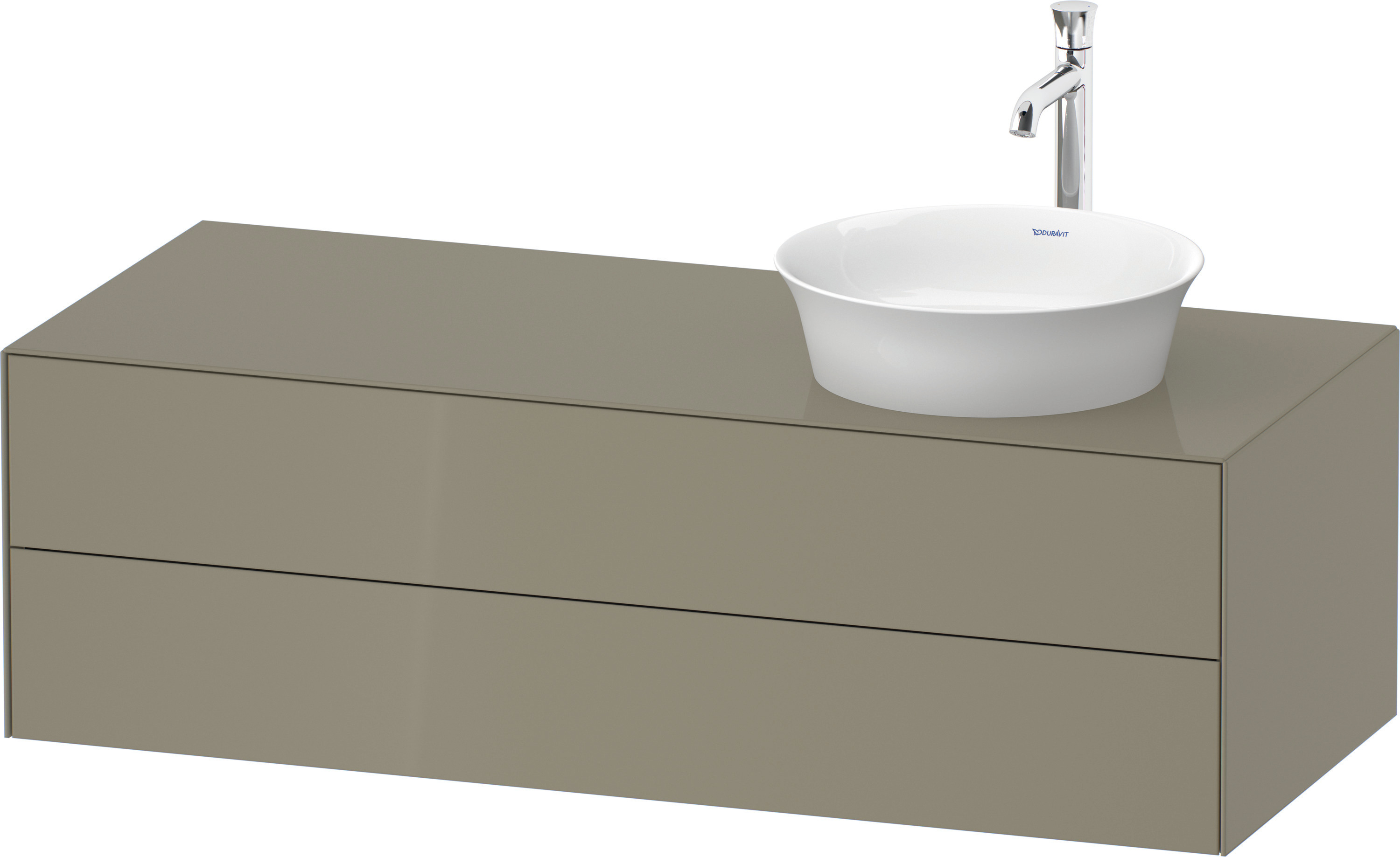 Duravit WTU White Tulip wandh,2 SchKa,B re. 408x1300x550mm, Steingrau Hochglanz