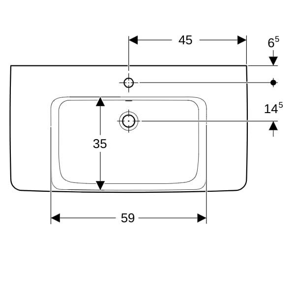 Geberit Renova Plan Aufsatz-WT mit Ablagefl. 90x48cm, m. Hl., m. Ül., weiß, KeraTect