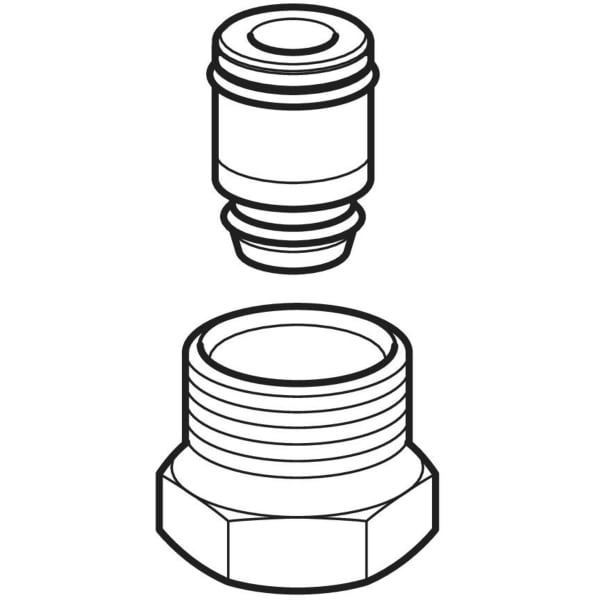 Geberit Anschlussverschraubung mit Aussengewinde d16-G1/2 Heimeier