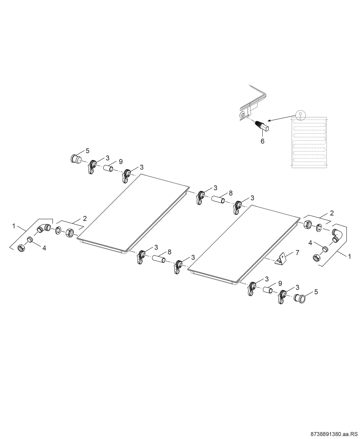 BOSCH Zubehör Solartechnik FS 12-2 Flachdach-Anschluss-Set für SO5000TF