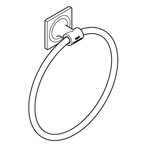 GROHE Handtuchring Allure 40339_1 supersteel