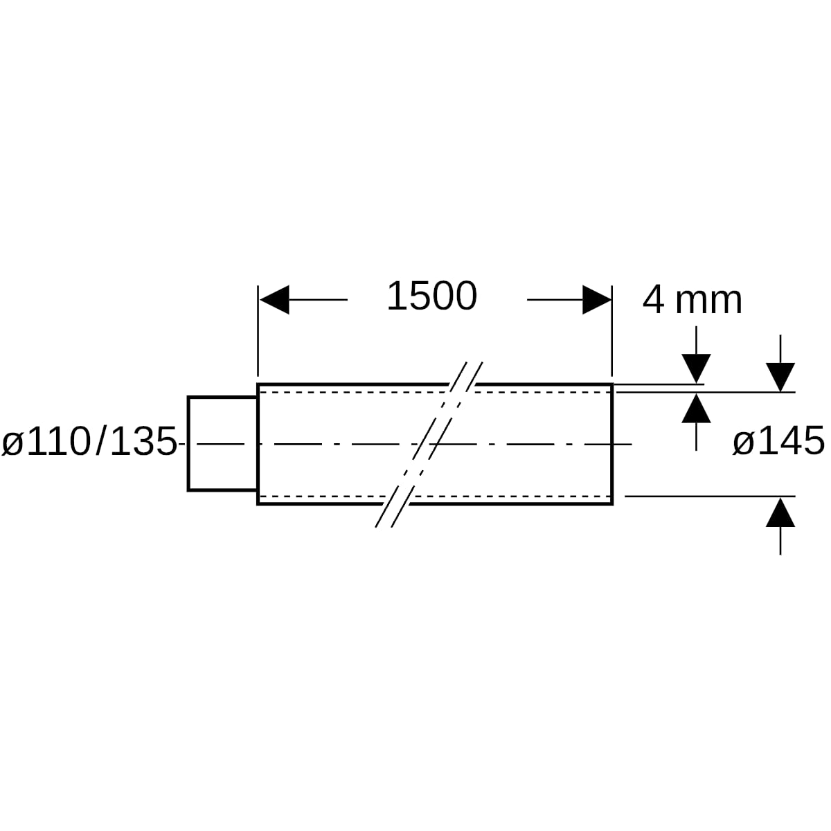 Geberit Dämmschlauch aus PE d110/135