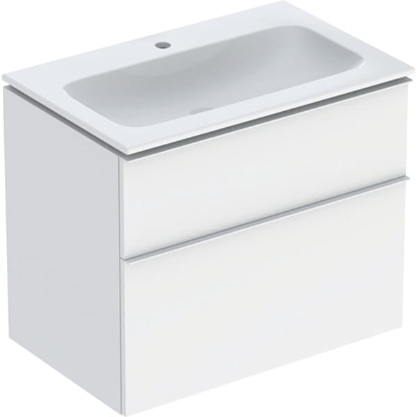 Geberit iCon Set MWT m. US, 2 Schubl. 75x63x48cm, weiß matt