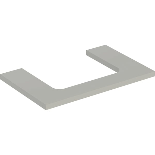 Geberit ONE WT-Platte, Ausschnitt mi. für AWT 75x3x47cm, greige matt
