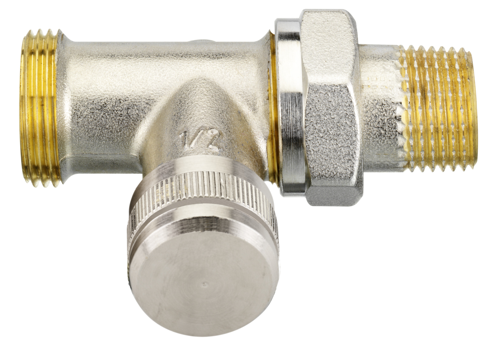 Danfoss Rücklaufverschraubung RLV 15 G 3/4 AG, Durchgang, vernickelt