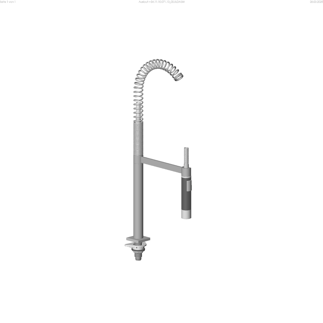 Dornbracht Auslauf ET 04111007110 600 x 100 x  380 mm Dark Platinum gebürstet